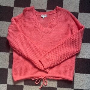 Hot Pink V-Neck Sweater